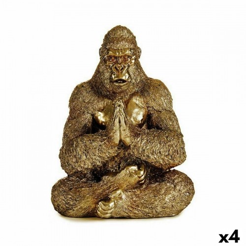 Gift Decor Dekoratīvās figūriņas Yoga Gorilla Bronza 16 x 27,5 x 22 cm (4 gb.) image 1