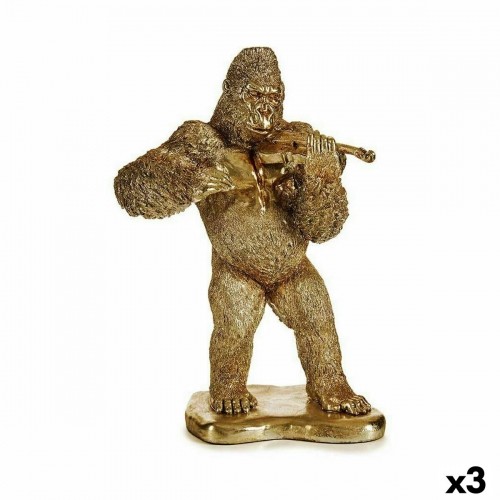 Gift Decor Dekoratīvās figūriņas Gorilla Sīkums Bronza 16 x 40 x 30 cm (3 gb.) image 1