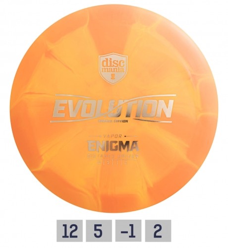Discgolf DISCMANIA Distance Distance Driver Lux Vapor ENIGMA Evolution Orange 12/5/-1/2 image 1