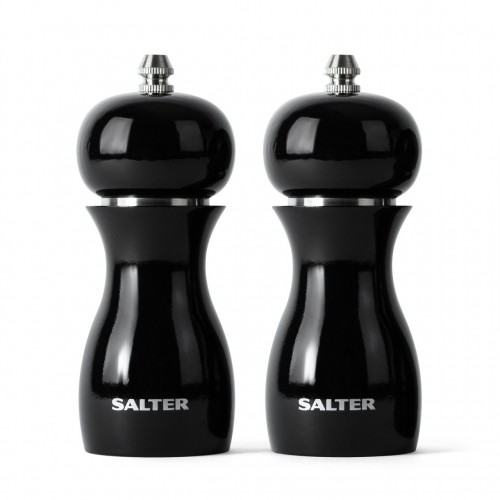 Salter 7613 BKXRA Gloss Salt and Pepper Mills Black image 1