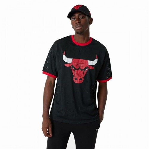 Basketbola T-krekls New Era NBA Mesh Chicago Bulls Melns image 1