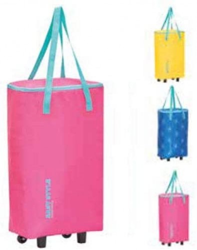Gio`style Termiskā soma uz riteņiem Easy Style Bag-Trolley asorti, dzeltena/zila/rozā image 1