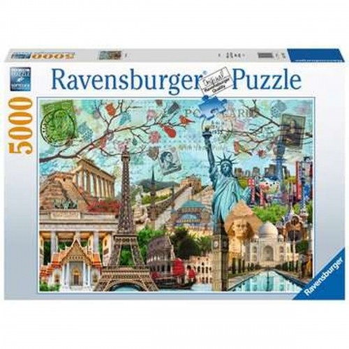 Puzle un domino komplekts Ravensburger 17118 Big Cities Collage 5000 Daudzums image 1