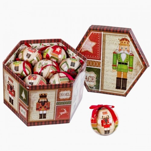 Bigbuy Christmas Ёлочные шарики Разноцветный бумага Polyfoam Орехокол 7,5 x 7,5 x 7,5 cm (14 штук) image 1