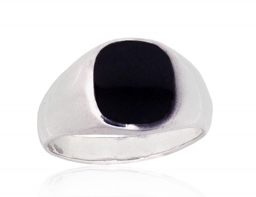 Серебряное кольцо #2101353_ON, Серебро 925°, Оникс, Размер: 21, 10.1 гр. image 1