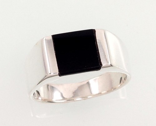 Серебряное кольцо #2101352_ON, Серебро 925°, Оникс, Размер: 21, 10 гр. image 1