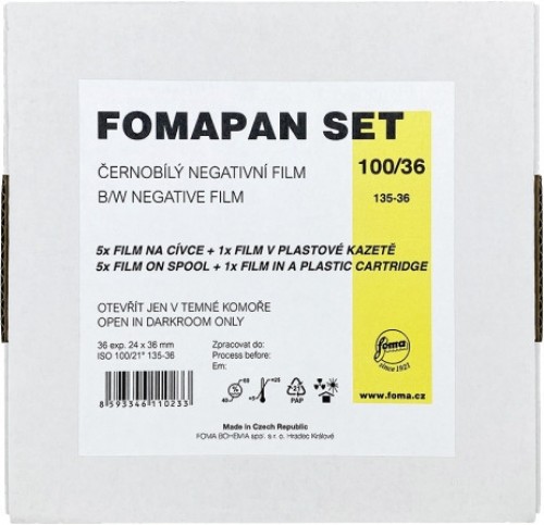 Foma film Fomapan 100/36 Set 6 filmi + cartrige image 1