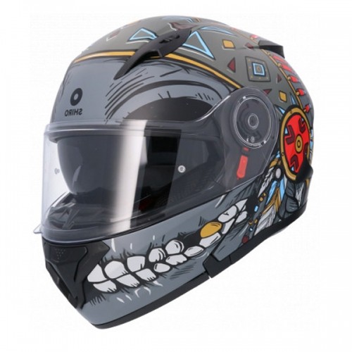 Shiro Helmets SH-508 APACHE (L) BlackRedMat. ķivere image 1