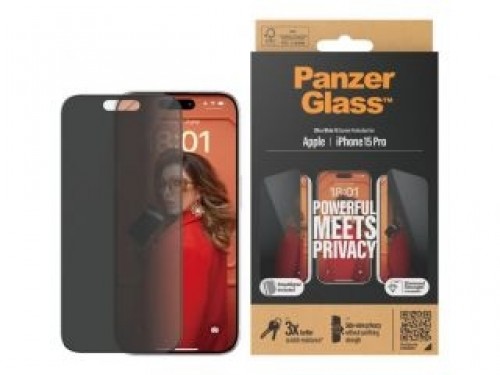 PanzerGlass  
         
       Privacy Screen Protector iPhone 2023 6.1" Pro | Ultra-Wide Fit w. EasyAligner image 1