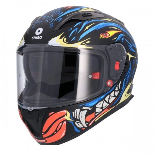 Shiro Helmets SH-605 RAPAZ (L) BlackBlueMat. Ķivere image 1