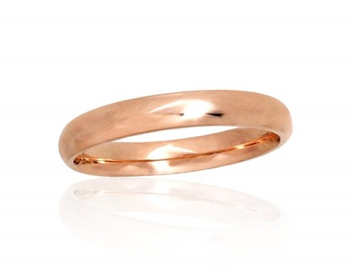 Laulību zelta gredzens #1101090(Au-R), Sarkanais Zelts 585°, Izmērs: 17, 2.19 gr. image 1