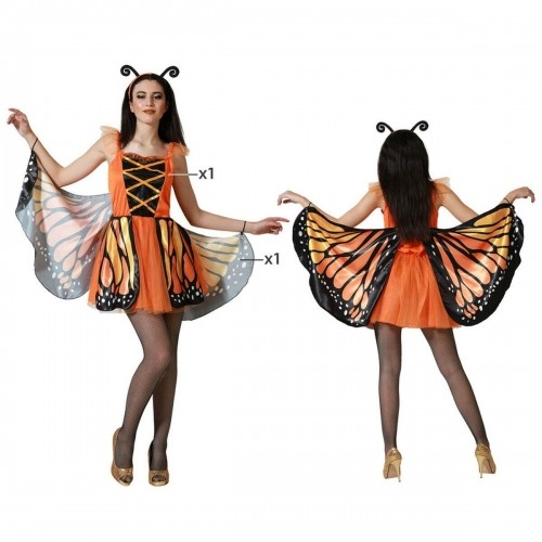 Bigbuy Carnival Маскарадные костюмы для взрослых Бабочка Оранжевый image 1