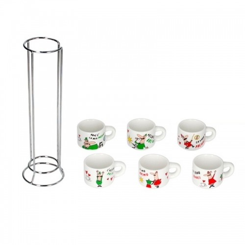Set of 6 Espresso Cups with Stand Bialetti TAZZ202 Multicolor image 1
