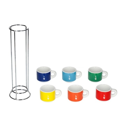 Set of 6 Espresso Cups with Stand Bialetti TAZZ110 Multicolor image 1