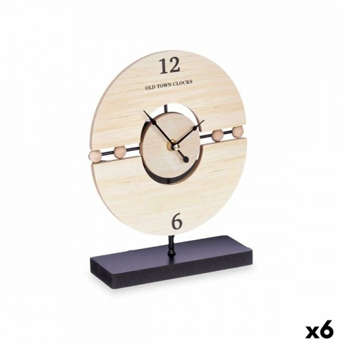 Gift Decor Настольные часы Bumba Melns Metāls Koks MDF 20,5 x 26,5 x 7 cm (6 gb.) image 1