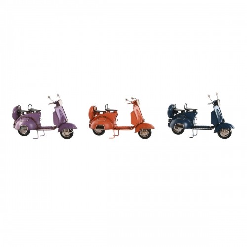 Декоративная фигура Home ESPRIT Мотоцикл Синий Оранжевый Лиловый Vintage 26 x 10 x 17 cm (3 штук) image 1