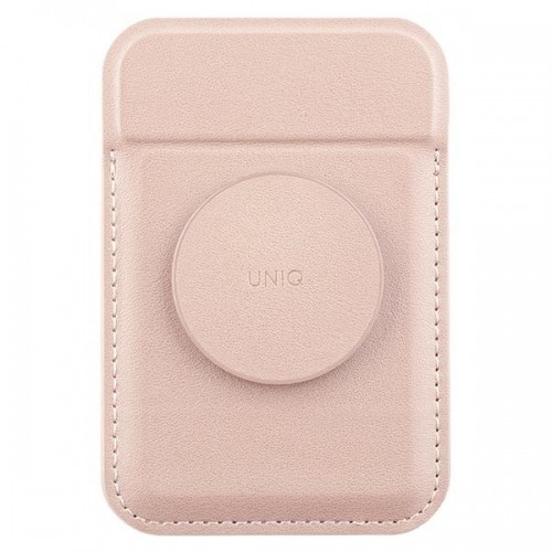 UNIQ Flixa magnetyczny portfel na karty z podpórką różowy|blush pink MagSafe image 1