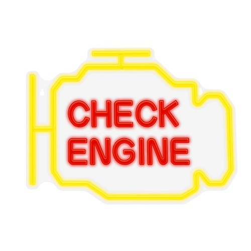 Neon PLEXI LED CHECK ENGINE yellow red NNE21 Neolia image 1