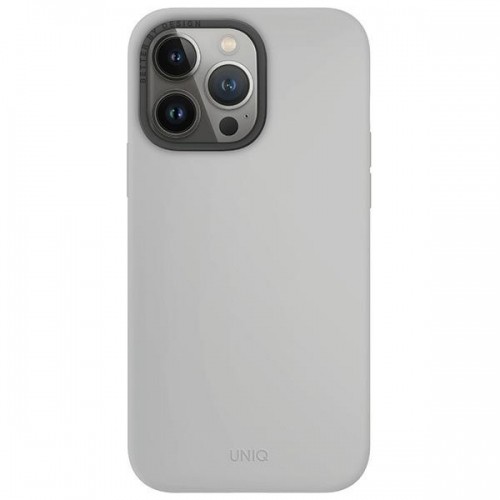 UNIQ etui Lino Hue iPhone 15 Pro Max 6.7" Magclick Charging jasnoszary|chalk grey image 1