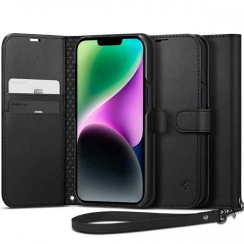 Spigen Wallet S iPhone 14 czarny|black ACS05421 image 1