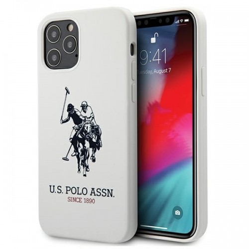 U.s. Polo Assn. US Polo USHCP12LSLHRWH iPhone 12 Pro Max 6,7" biały|white Silicone Collection image 1