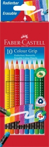 Цветные карандаши Faber-Castell Grip 2001 10-цветов+ стирательная резинка image 1