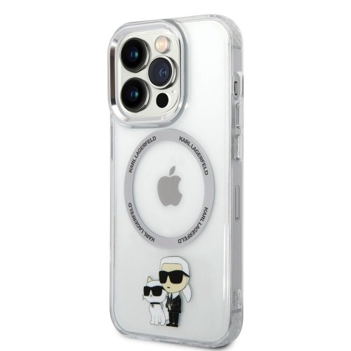 Karl Lagerfeld IML Karl and Choupette NFT MagSafe Case for iPhone 15 Pro Transparent image 1