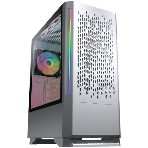 Cougar Gaming COUGAR | MX430 Air RGB White | PC Case | Mid Tower / Air Vents Front Panel with ARGB strips / 3 x ARGB Fans / 4mm TG Left Panel image 1