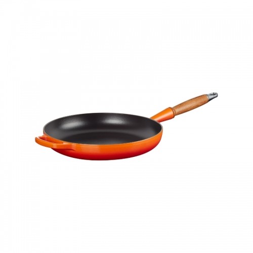 Le Creuset Чугунная сковорода с деревянной ручкой Ø28 см оранжевая image 1