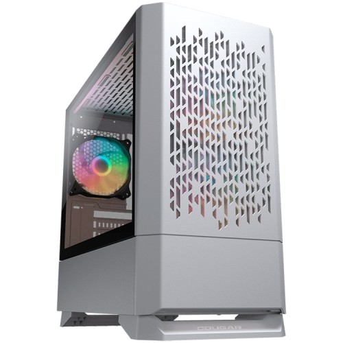 Cougar Gaming COUGAR | MG140 Air RGB White | PC Case | Mini Tower / Air Vents Front Panel / 3 x ARGB Fans / 4mm TG Left Panel image 1