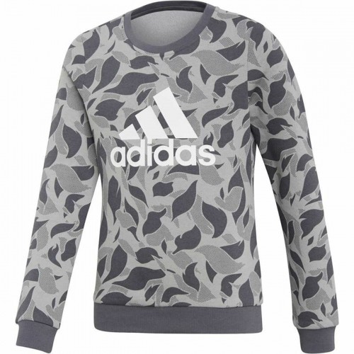 Толстовка без капюшона для девочек Adidas ID Crew Серый Светло-серый image 1