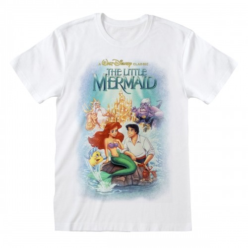 Krekls ar Īsām Piedurknēm The Little Mermaid Classic Poster Balts Unisekss image 1