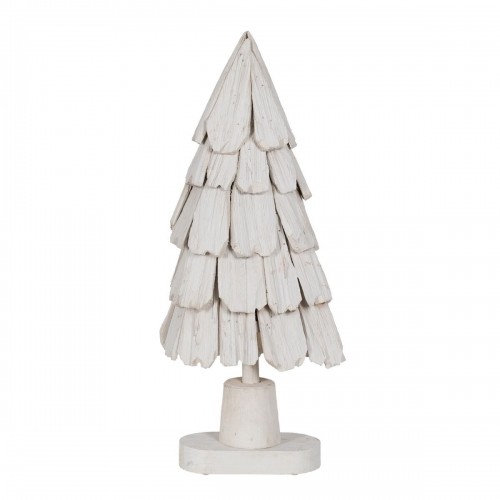 Bigbuy Christmas Новогодняя ёлка Белый Древесина павловнии 34 x 19 x 80 cm image 1