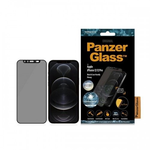 PanzerGlass E2E Microfracture iPhone 12 |12 Pro 6,1" Case Friendly CamSlider Privacy Antibacterial czarny|black image 1