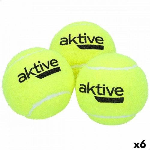 Мячики для паделя Aktive 3 Предметы Жёлтый 6 штук image 1
