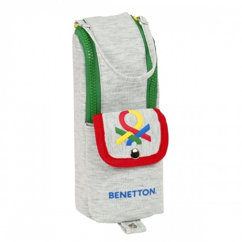 Школьный пенал Benetton Pop Серый (6 x 21 x 6 cm) image 1