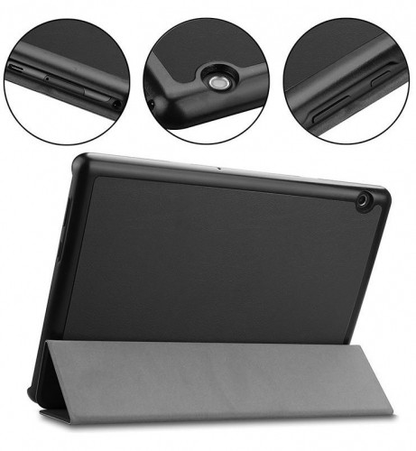 Tactical Book Tri Fold Case for Samsung X610|X616 Galaxy Tab S9 FE+ Black image 1