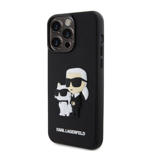 Karl Lagerfeld 3D Rubber Karl and Choupette Case for iPhone 13 Pro Max Black image 1