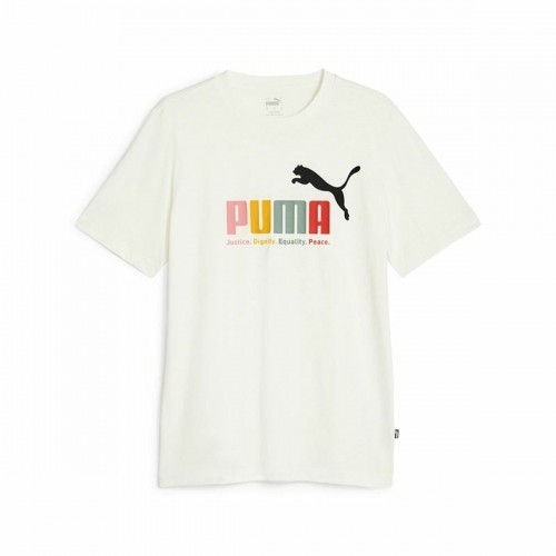 Vīriešu Krekls ar Īsām Piedurknēm Puma Ess+ Balts image 1