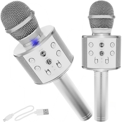 Karaoke microphone - silver Izoxis 22188 (16806-0) image 1