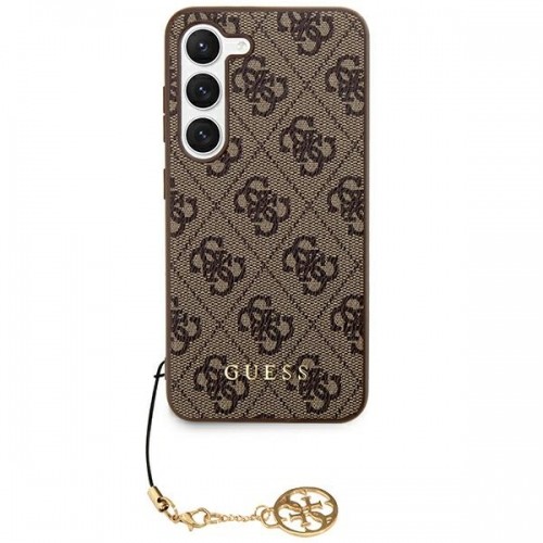 Guess GUHCS24LGF4GBR S24 Ultra S928 brązowy|brown hardcase 4G Charms Collection image 1