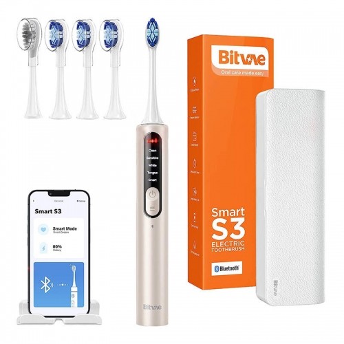Bitvae Sonic toothbrush with app, tips set and travel etui S3 (champagne gold) image 1