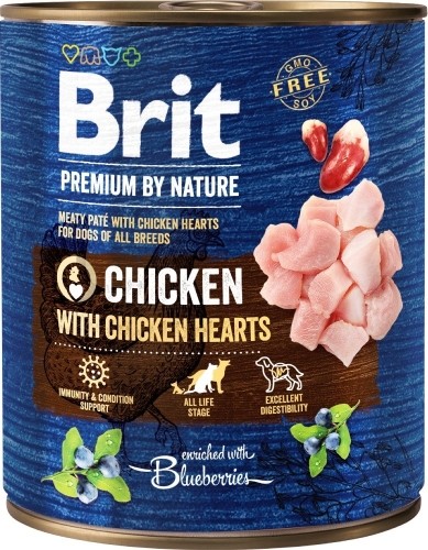 BRIT Premium by Nature Chicken with hearts - Wet dog food - 800 g image 1