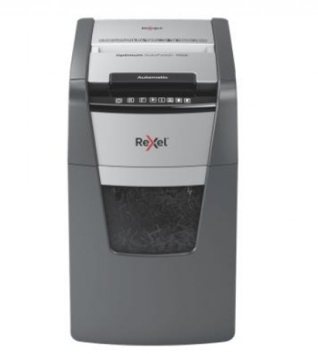 Rexel AutoFeed+ 150X automatic shredder, P-4, cuts confetti cut (4x28mm), 150 sheets, 44 litre bin image 1