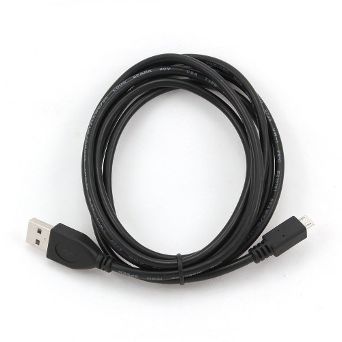 Gembird CCP-MUSB2-AMBM-1M USB cable USB 2.0 Micro-USB B USB A Black image 1