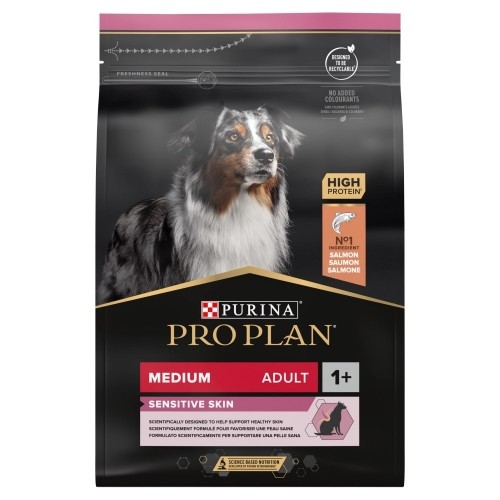 Purina Nestle PURINA Pro Plan Sensitive Skin Medium Adult Salmon - dry dog food - 3 kg image 1