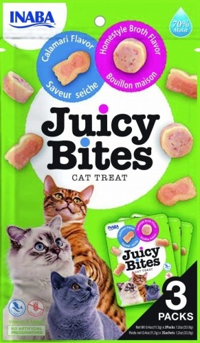 INABA Juicy Bites Homestyle broth and Calamari - cat treats - 3x11,3 g image 1