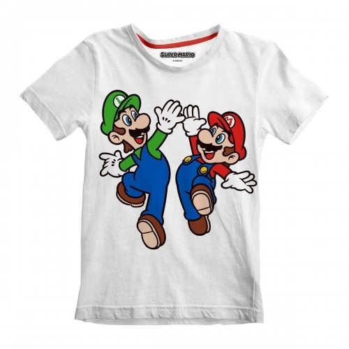 Детский Футболка с коротким рукавом Super Mario Mario and Luigi Белый image 1