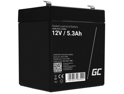 Green Cell AGM45 UPS battery Sealed Lead Acid (VRLA) 12 V 5,3 Ah image 1