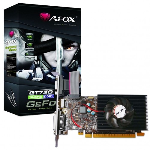 AFOX Geforce GT730 1GB DDR3 64Bit DVI HDMI VGA LP Fan 	AF730-1024D3L7-V1 image 1